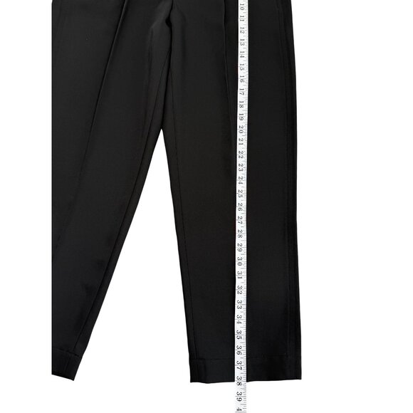 Vince Black Dress Pants Pleated-Front Elastic-Waist Womens Size M NEW - Picture 5 of 9